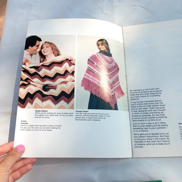 Keeping You In Stitches How to Crochet Shawl Baby Afghan Hat Scarf Sweater Vest - Picture 3 of 4